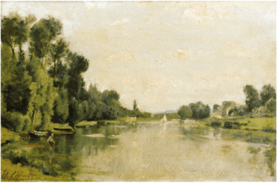 Saint-Maur-des-Fossés - La Marne entre Créteil et Saint-Maur - peinture de Stanislas Lépine (1835-1892)